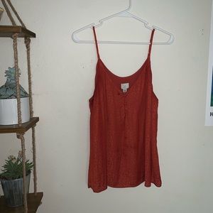 Orange Leopard Print Tank Top